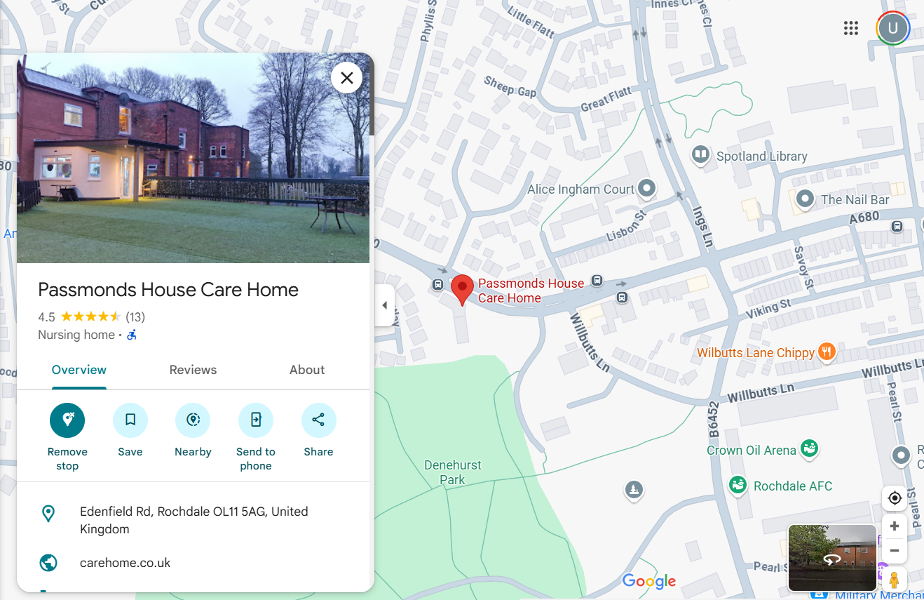 View Passmonds House on Google Maps
